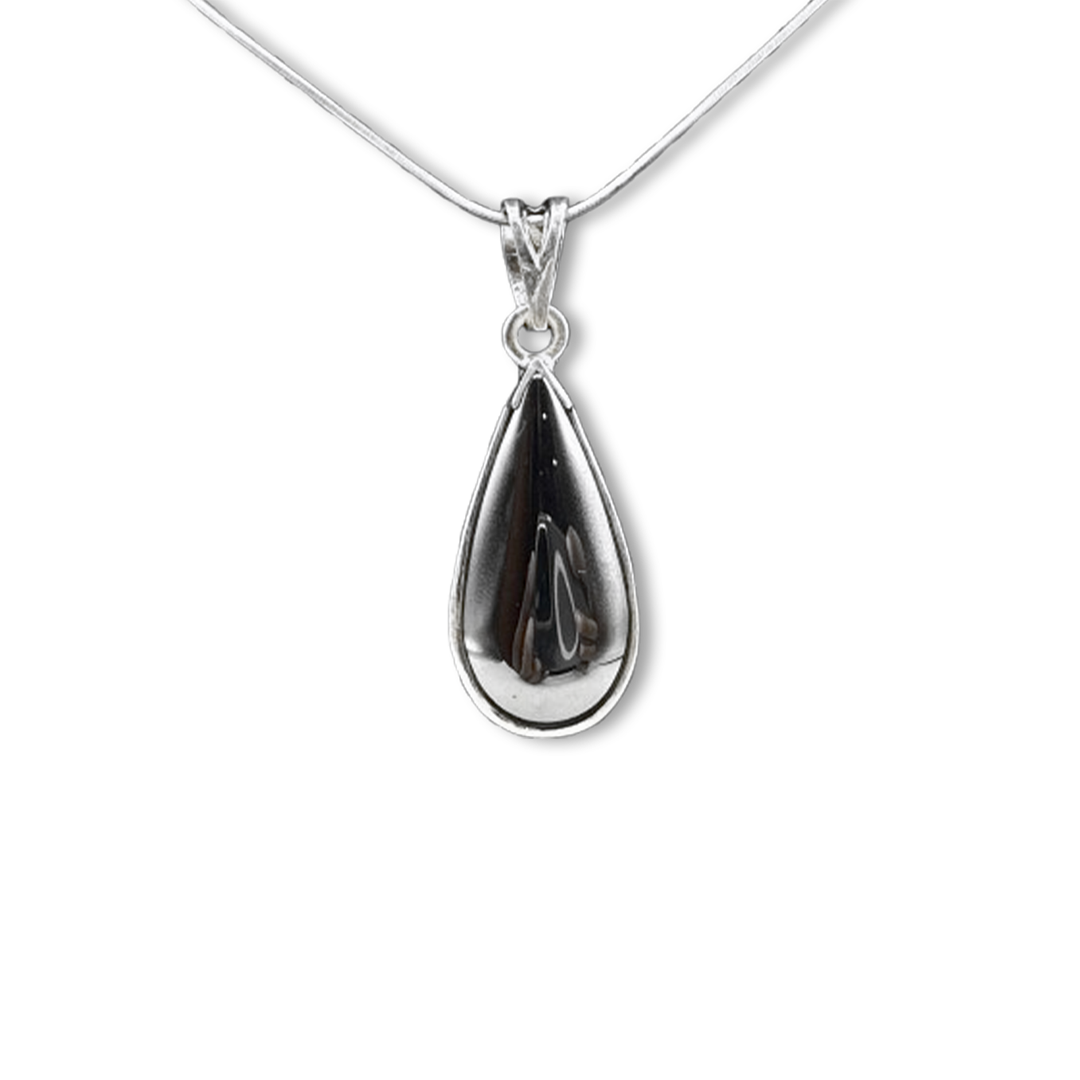 Hematite Pendant - Tear Drop