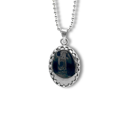 Hematite Pendant - Crown Lattice