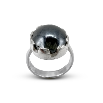Hematite Women Ring – Steel Essence Design