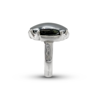Hematite Women Ring – V Catcher Cup Design