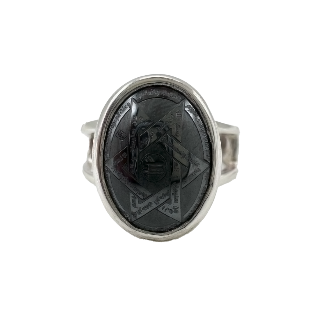 Hematite Women Ring – U Band Design
