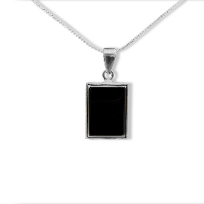 Hematite Pendant - Rect Band Design