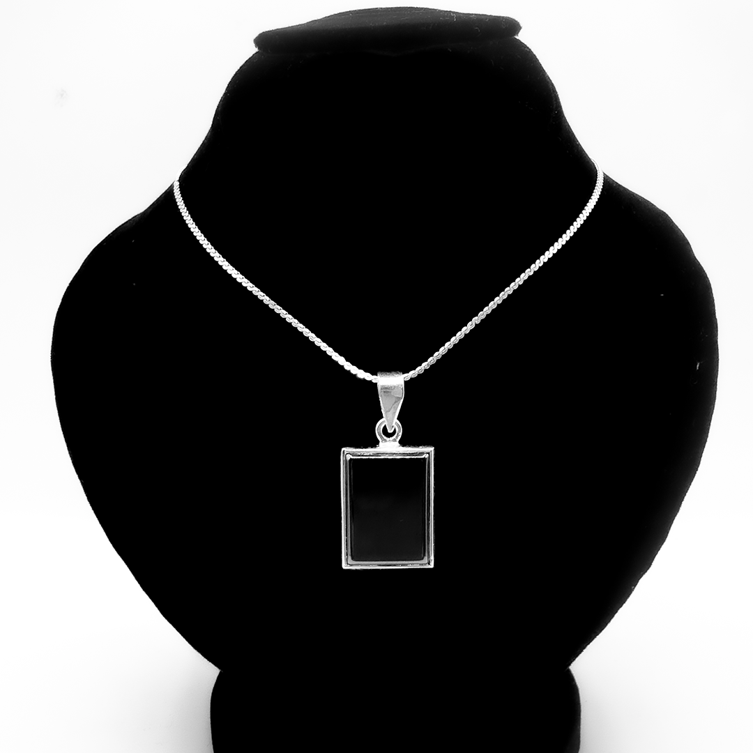 Hematite Pendant - Rect Band Design