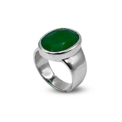 Jade Men Ring - Plain Band Design