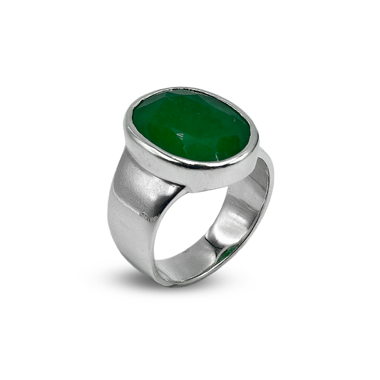 Jade Men Ring - Plain Band Design