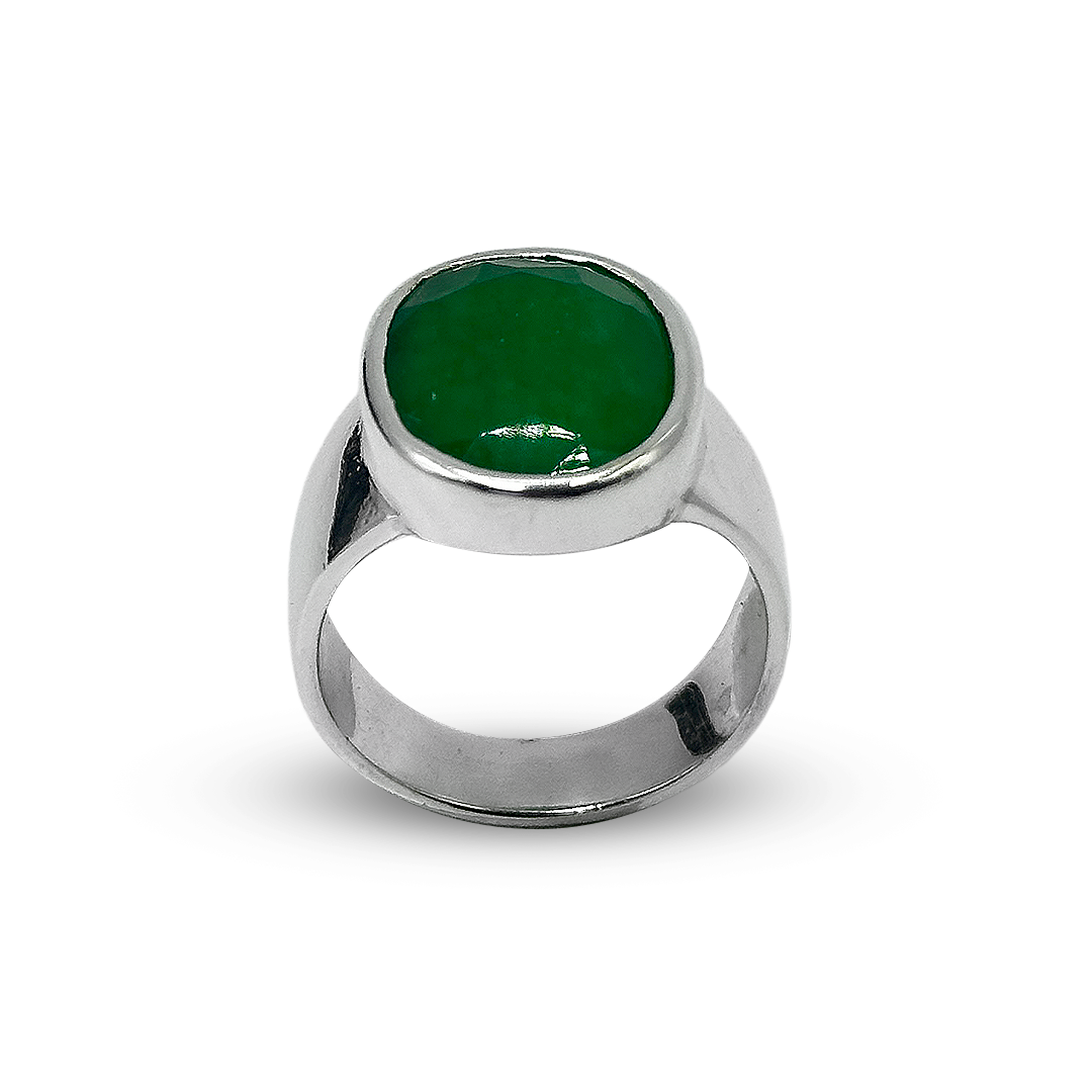 Jade Men Ring - Plain Band Design