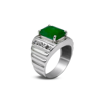 Jade Men Ring - Stairs Design