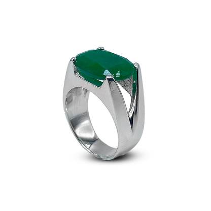 Jade Men Ring - Mini V Band Design