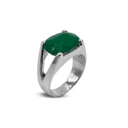 Jade Men Ring - V Band Design