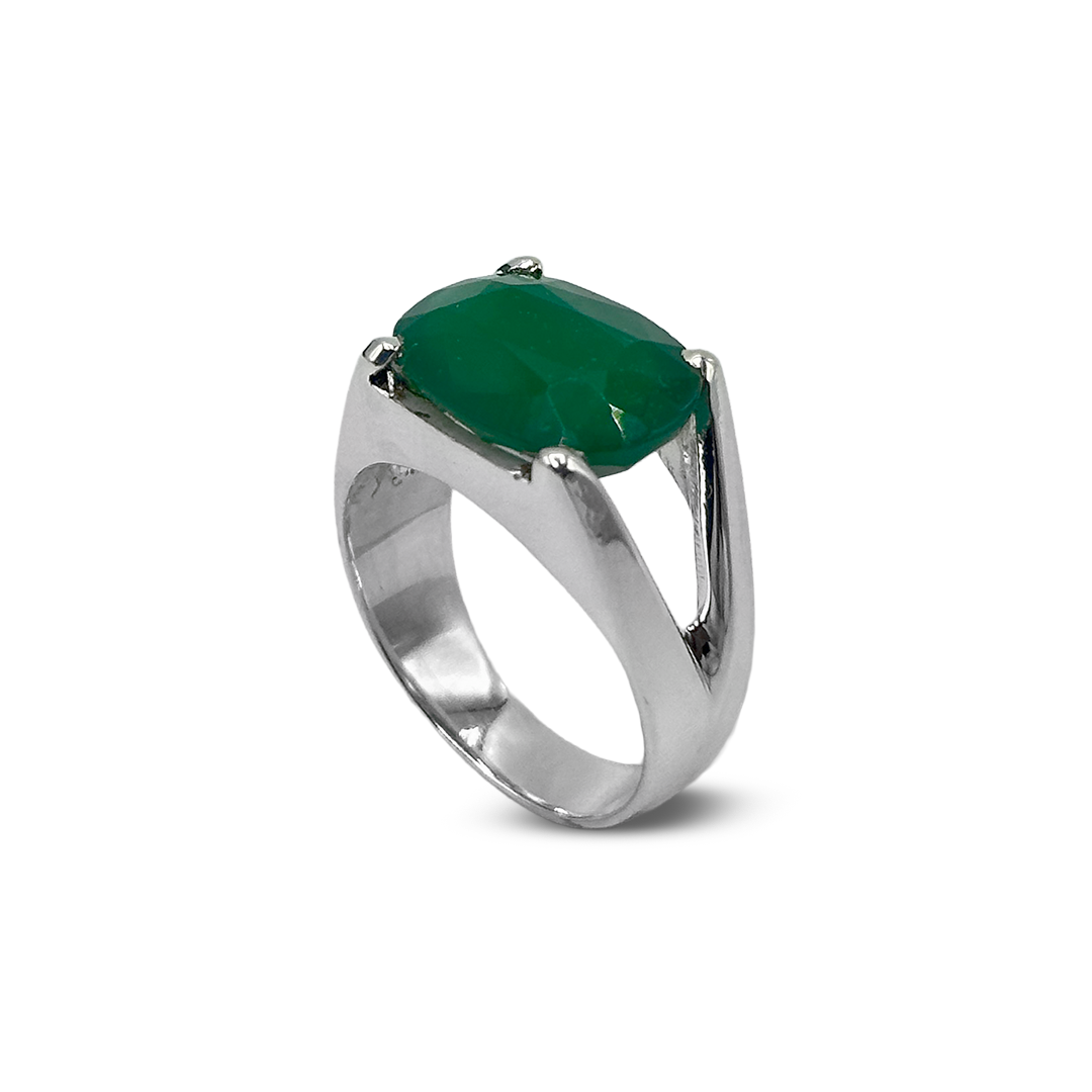Jade Men Ring - V Band Design