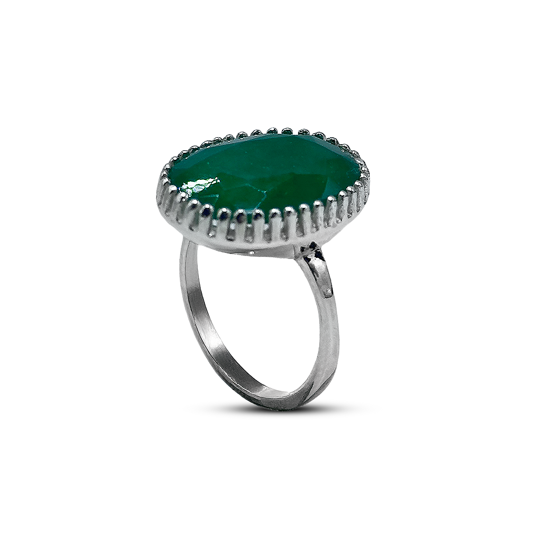 Jade Women Ring - Fance Cup Design