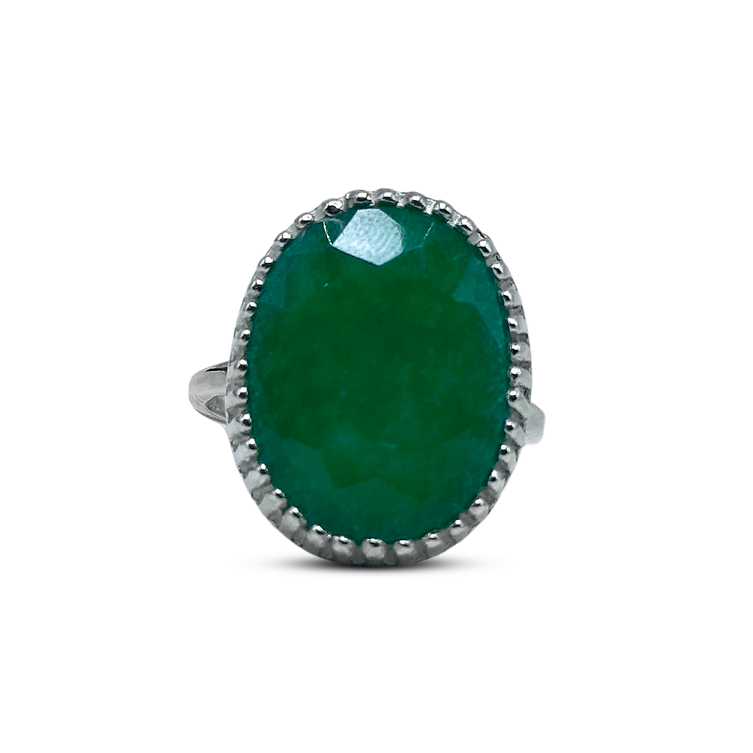 Jade Women Ring - Fance Cup Design