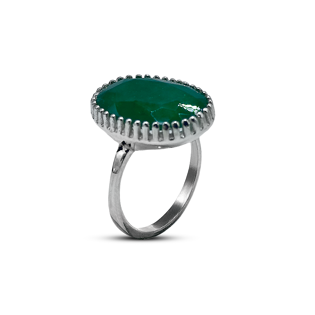 Jade Women Ring - Fance Cup Design