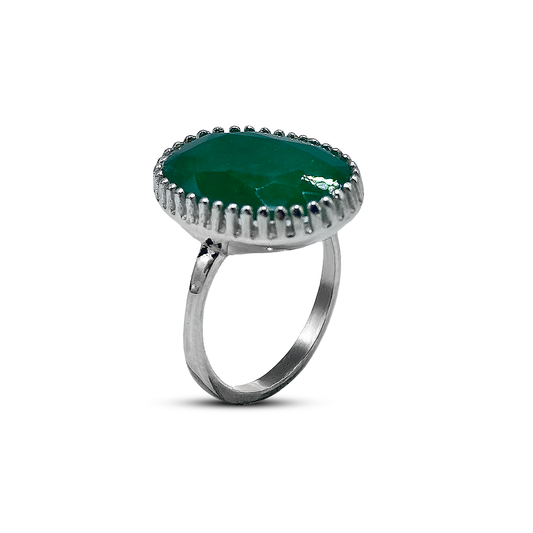 Jade Women Ring - Fance Cup Design