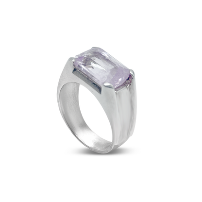 Kunzite Men Ring - Fancy Challa design