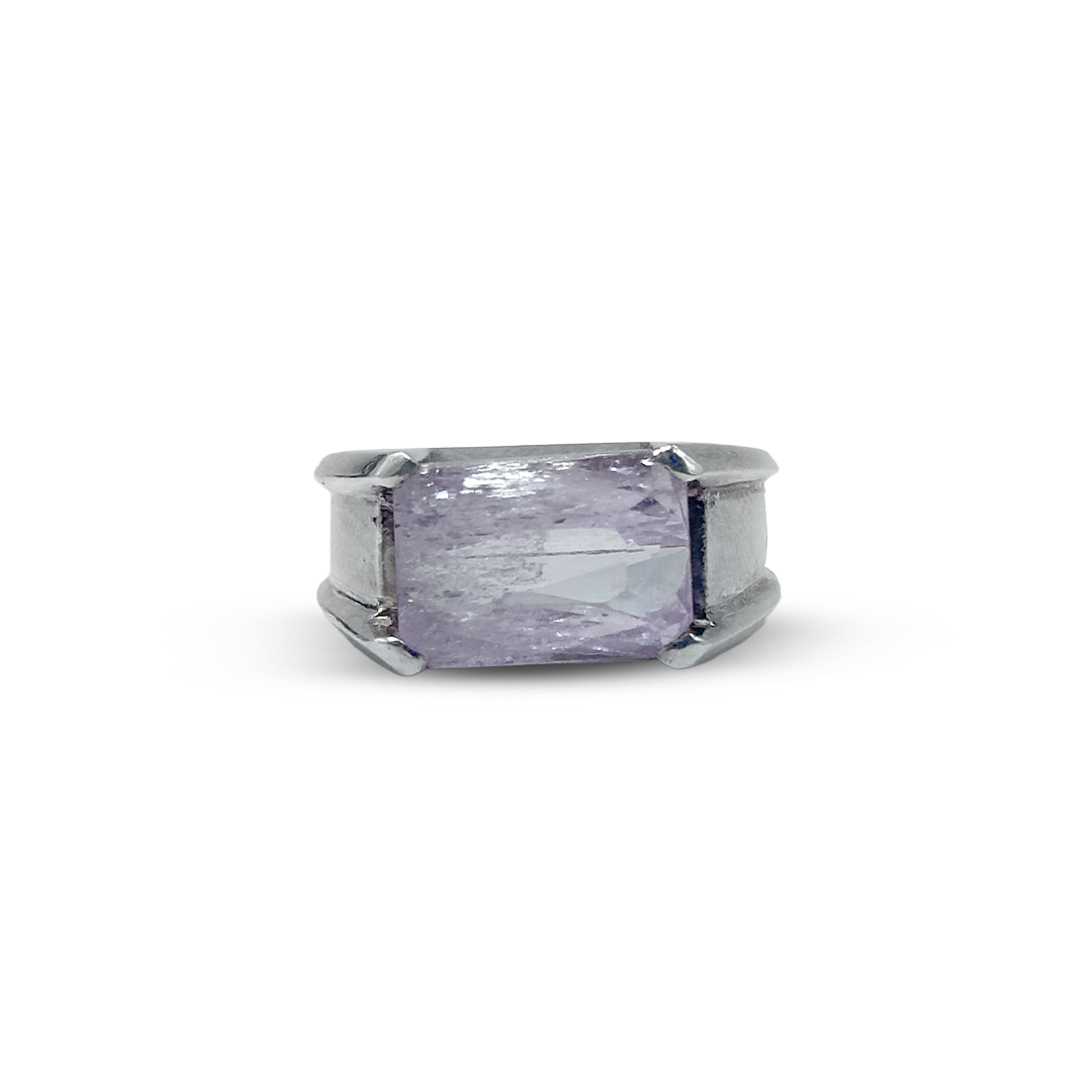 Kunzite Men Ring - Fancy Challa design
