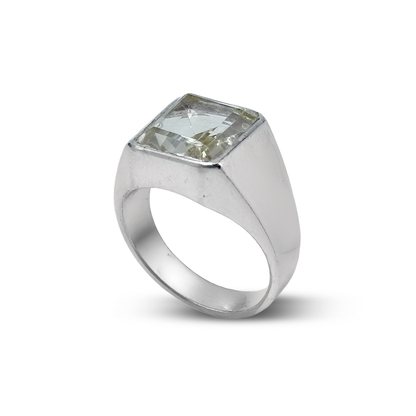 Kunzite Men Ring - Plain Design