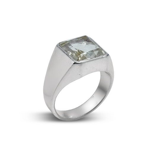 Kunzite Men Ring - Plain Design