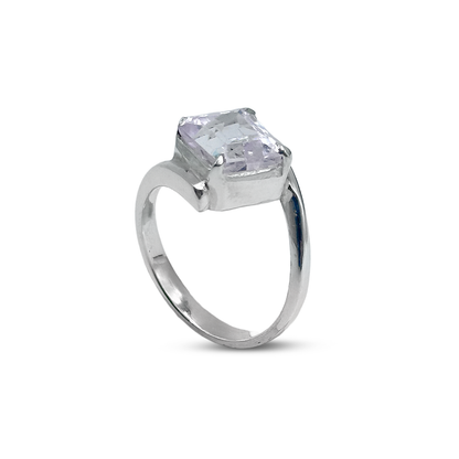 kunzite Women Ring - Bypass Design