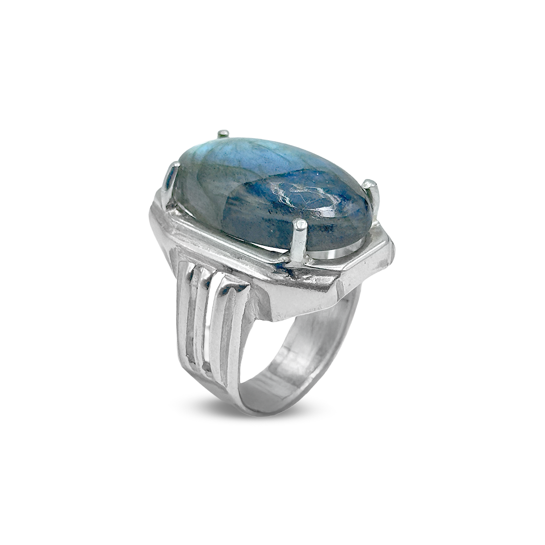 Labradorite Men Ring - Royal Aura Design