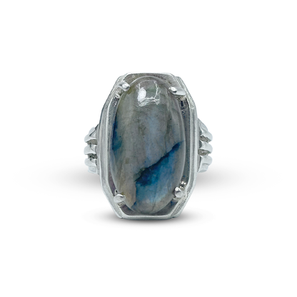 Labradorite Men Ring - Royal Aura Design