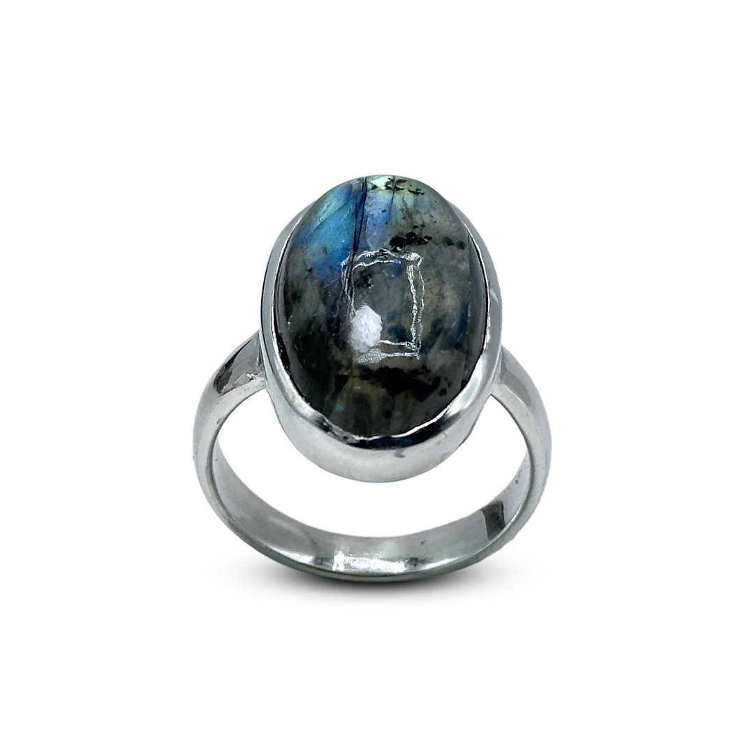 Labradorite Women Ring - Plain Design