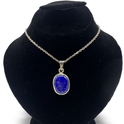 Lapis Pendant - Oval Dop Design