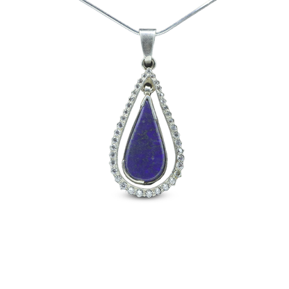 Lapis Pendant - Halo Tear Design