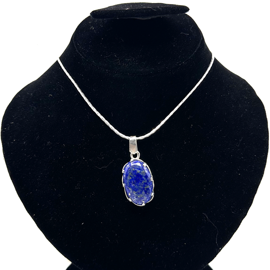 Lapis Pendant - Lattice Fancing Design