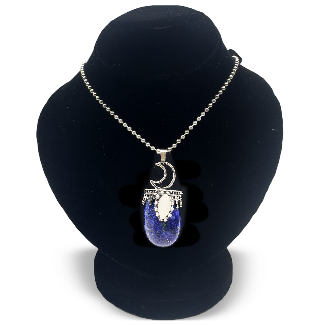 Lapis Pendant - Creasent Cup Design