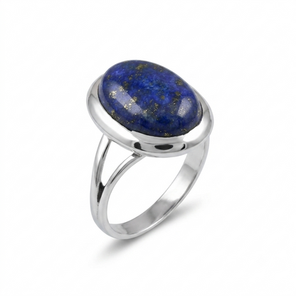 Lapis Women Ring - Modern Bezel