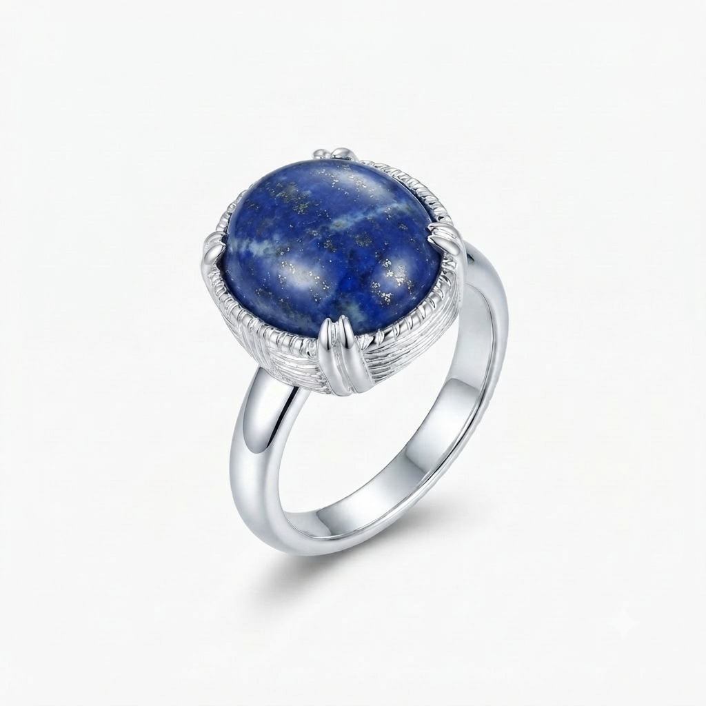 Lapis Women Ring - Smooth Band