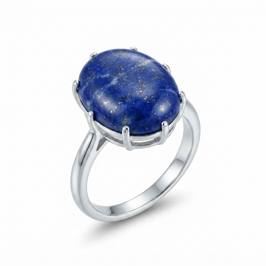 Lapis Women Ring - Multi-Prong