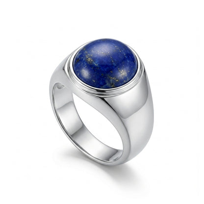 Lapis Men Ring - Round shape