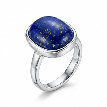 Lapis Men Ring - oval-shaped