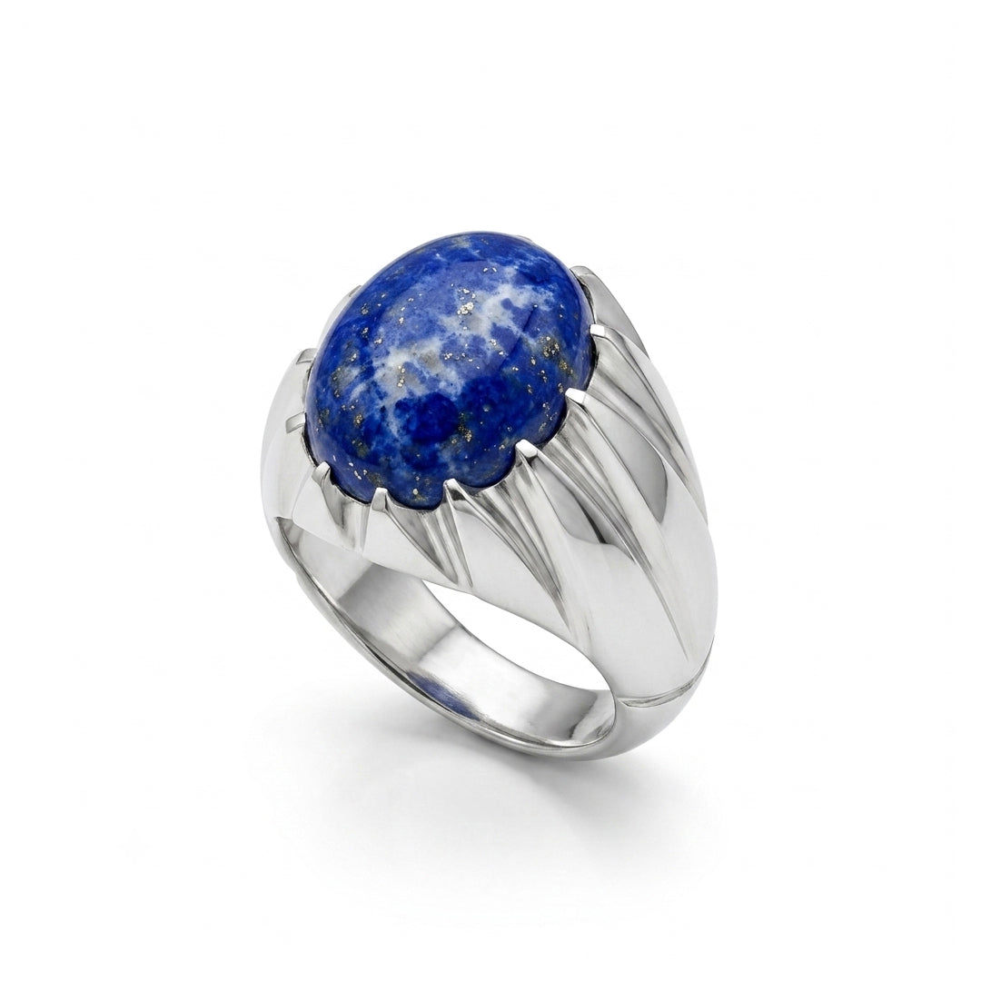 Lapis Men Ring - Signet Style