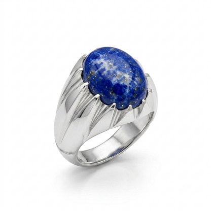 Lapis Men Ring - Signet Style