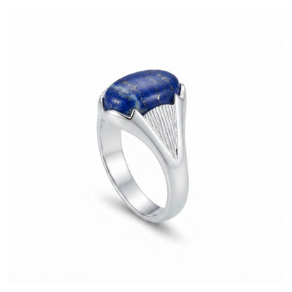Lapis Men Ring - East-West Oval