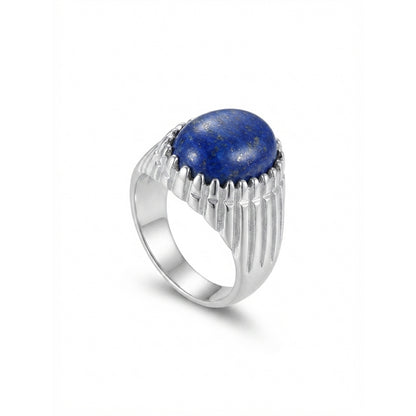 Lapis Men Ring - Oval Shape