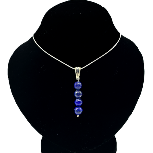 Lapis Pendant - Beads Drop