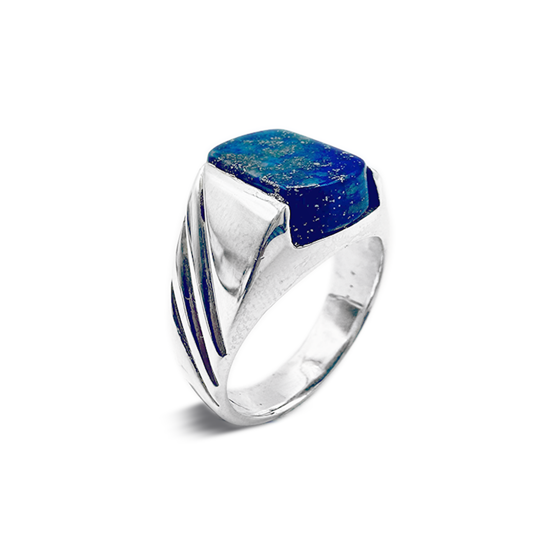 Lapis Men Ring – Tri Crossline band