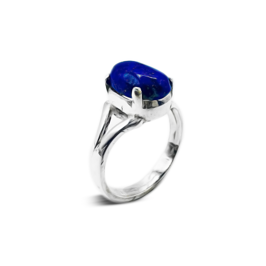 Lapis Women Ring – V Band Design