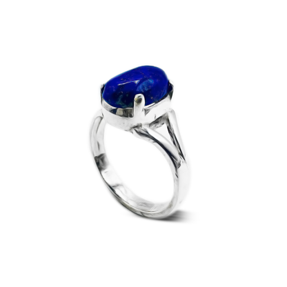 Lapis Women Ring – V Band Design