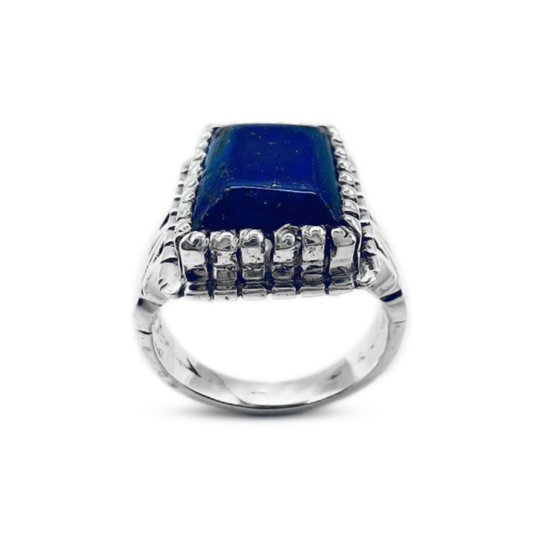 Lapis Women Ring – Persian Crown Design