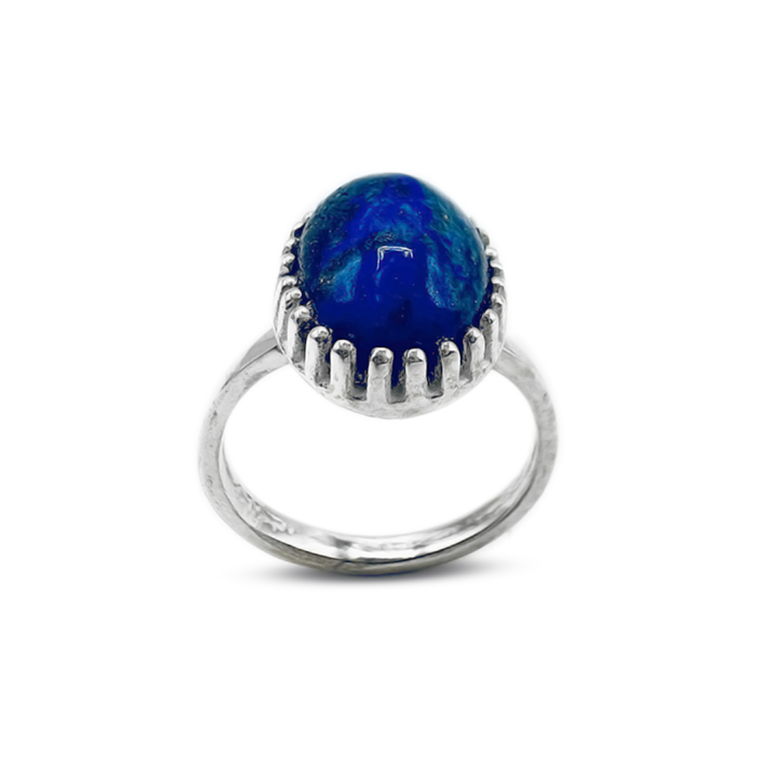 Lapis Women Ring – Nail Catcher Design