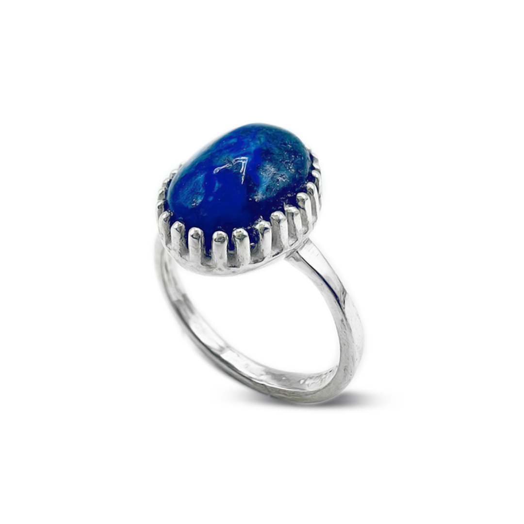 Lapis Women Ring – Nail Catcher Design