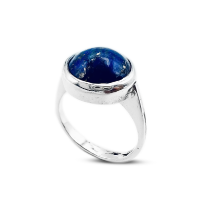 Lapis Women Ring – Round Face Design