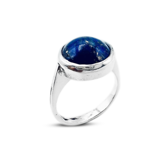 Lapis Women Ring – Round Face Design