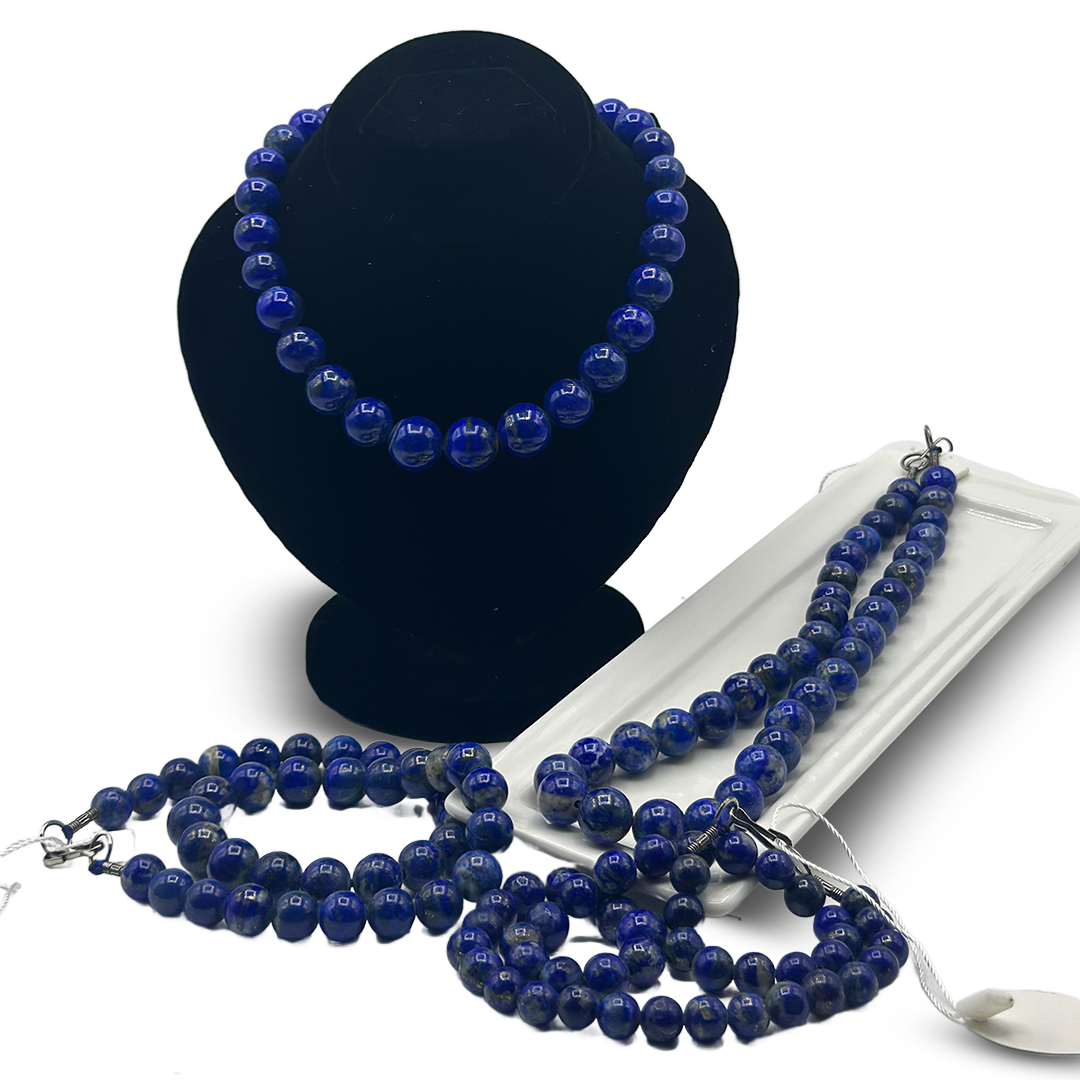 Lapis Necklace - Spiritual Segnent Mala