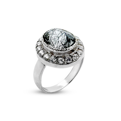 Moh e Najaf Women Ring - Zircon Egg Design